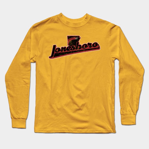 Jonesboro Retro Swash (Red) Long Sleeve T-Shirt by rt-shirts